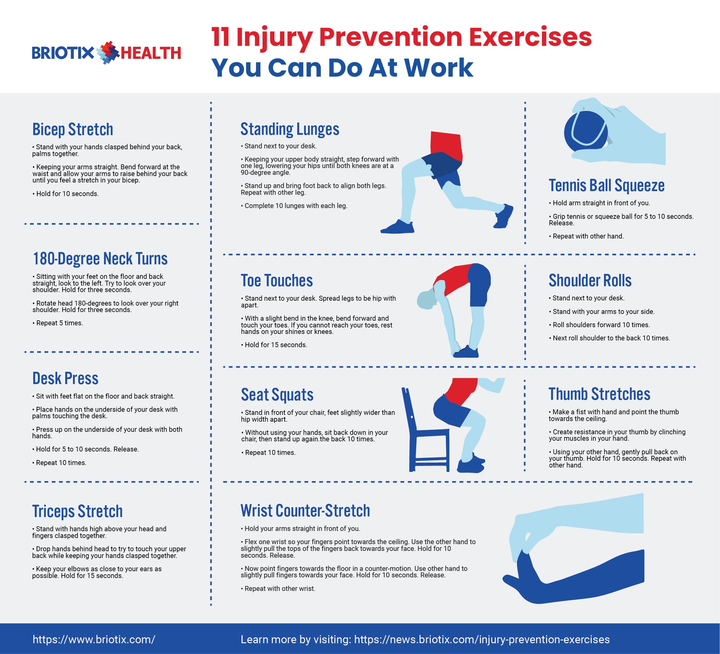 11 injury prevention exercises infographic
