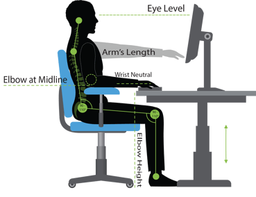 Correct Sitting Desk Ergonomics