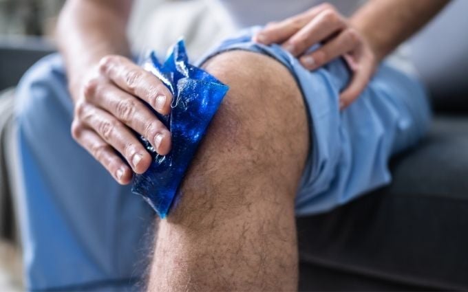 Strained knee injury