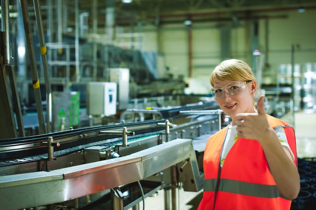 Female worker in factory