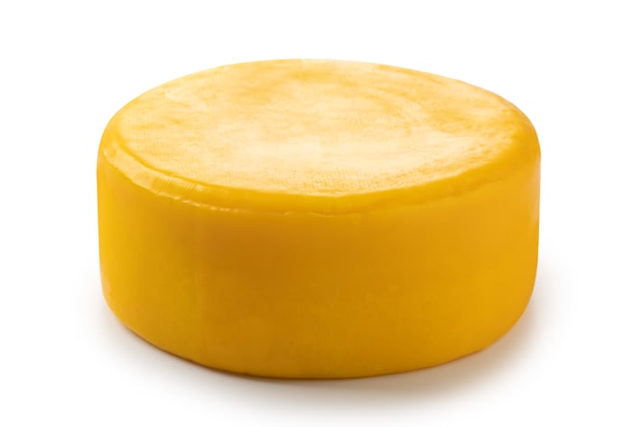a wheel of cheese